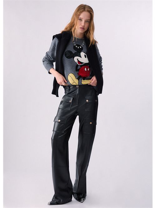 Maglia jacquard in lana Mr Mouse LIU JO | WF6455MS009/L9451
